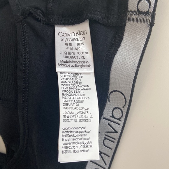 CALVIN KLEIN V-Neck Racerback Cotton Bralette - Picture 7 of 7